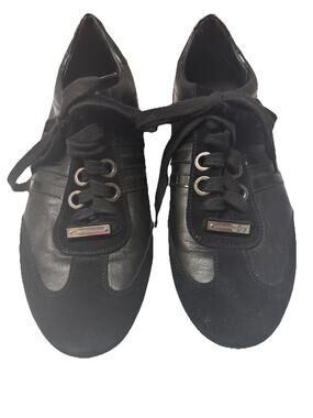 Alessandro Dell Acqua Men Suede/Leather,Black Sneakers SzUS 9.5 , EU 42.5